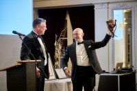 ECKC President Heiko Kühn was delighted to be on stage with this year's award winner Daniel Bloch (Image: ECKC/Adrian Moser)