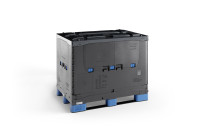 The new foldable large container CHEP ZirConic® is made of 97% post-consumer plastic and Red Dot Award winner 2024. (Image: Cabka)