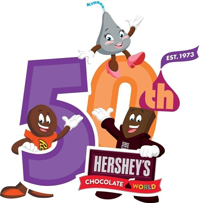 In 2023, Hershey's Chocolate World Attraction is celebrating its milestone 50th anniversary with a full roster of exciting experiences, events, and a brand-new attraction. (Image: The Hershey Co.) In 2023, Hershey's Chocolate World Attraction is celebrating its milestone 50th anniversary with a full roster of exciting experiences, events, and a brand-new attraction. (Image: The Hershey Co.)