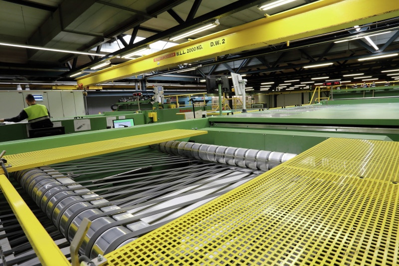 Prozess im Winschoten Schneide- und Verteilungszentrum. (Foto: Metsä Board)