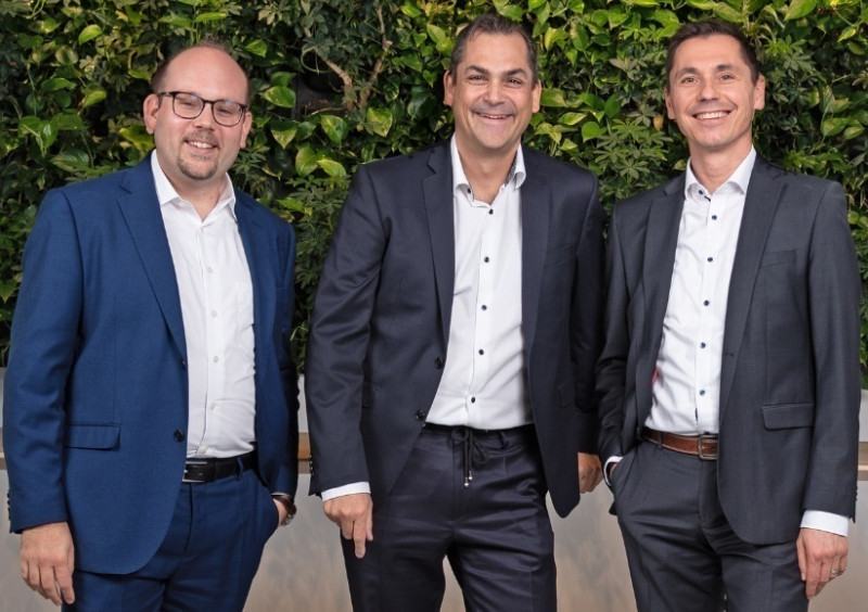 Sie bestimmen die Geschicke der Pawi Group in Winterthur und Singen: (v. li.) die Co-CEOs Silvan Flury, Urban Ettlin und Edoardo Finotti. (Foto: Pawi Group AG) 