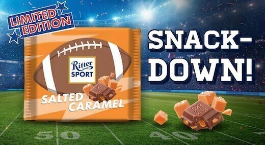 KleinerTipp von Ritter Sport: Man muss die Regeln des American Footballs nicht verstehen, um diese Sorte zu genießen. (Bild: Alfred Ritter GmbH & Co. KG)
