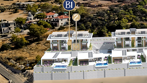 B1 Block No:2 Cordelia Sea View Apartments | 2+1 Loft with Full Sea View