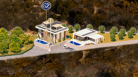 C2 Blok No:1 Cordelia Sea View Apartments & Villas | 2+1 Loft Apartment