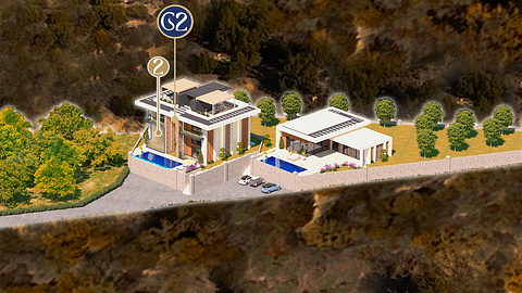 C2 Blok No:2 Cordelia Sea View Apartments & Villas | 2+1 Loft Apartment