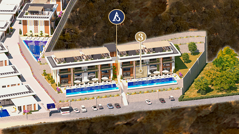 A Blok No: 3 Cordelia Sea View Apartments & Villas | 2+1 Loft Apartment