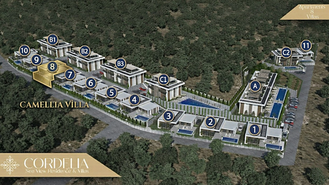 Camellia Villa – Exclusive 3-Bed Luxury Sea View Villa with Infinity Pool in Cordelia, Esentepe