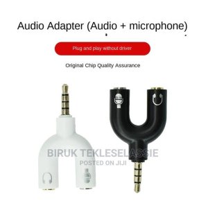 Y Dual Audio Splitter Speaker & Mic