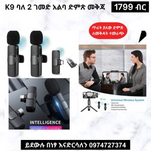 K9 double  Wireless Microphone