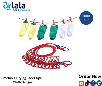Portable Drying Rack Clips Cloth Hanger