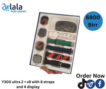 Y300 ultra 2+s9 with 8 straps and 4 display Smartwatch