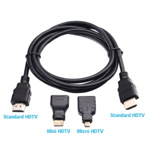Mini HDTV Adapter Micro HDTV Connector Cable 3 In1 ---- 1.5 Meters HD High Quality