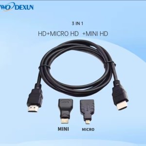 Hdmi 3 in 1 Cable with micro and mini hdmi connector(not Mirco USB)