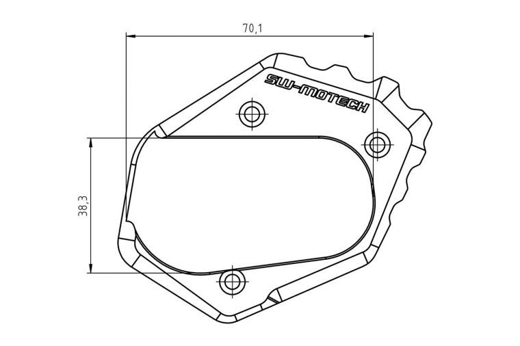 SW-Motech Zijstandaard voet BMW R 1200 GS ('13-)