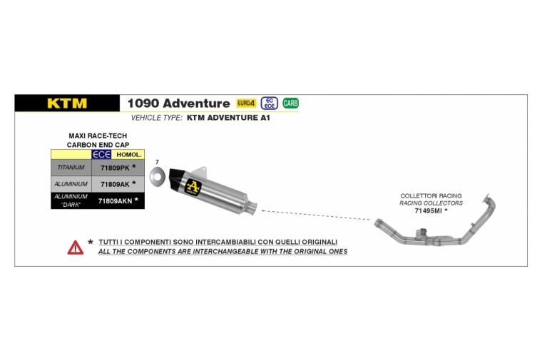 MAXI RACE-TECH TITANIUM, CARBON END CAP
