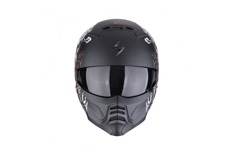 Scorpion EXO-COMBAT II GENESIS Matt Black-White-Gold
