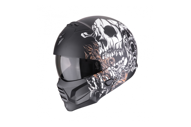 Scorpion EXO-COMBAT II GENESIS Matt Black-White-Gold