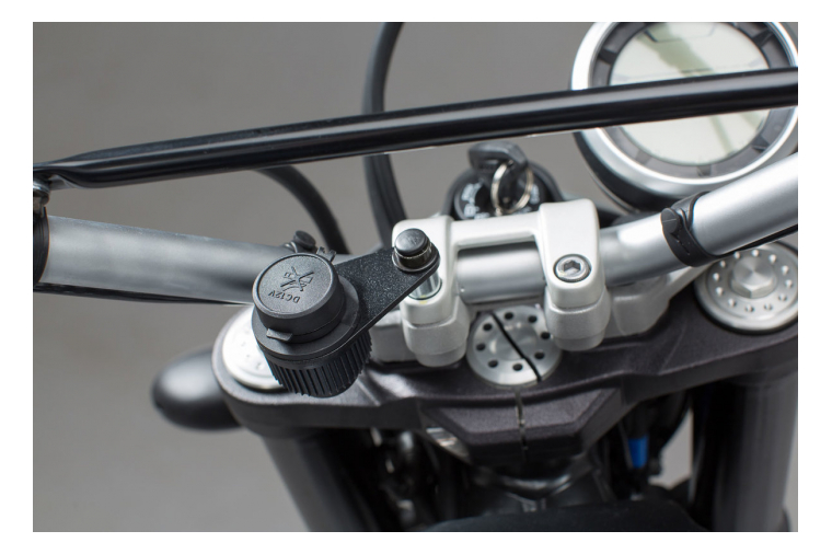 SW-Motech Universele bevestigingsset voor 12V kabel met plug