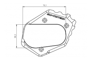 SW-Motech Zijstandaard voet BMW R 1200 GS ('13-)