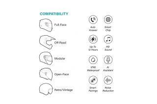 MotoLine helmet wireless headphone