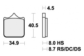 870RST BRAKE PADS SINTER SPORT