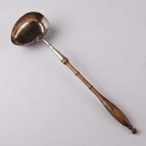 Såsslev silver med träskaft Finland 1816 L=41 på auktion i Skåne hos Sikö Auktioner