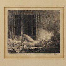 Folke Gullby, etsning, 11 x 12 på auktion i Skåne hos Sikö Auktioner