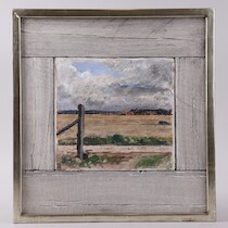Nisse Zetterberg, olja på pannå, 35 x 33 på auktion i Skåne hos Sikö Auktioner