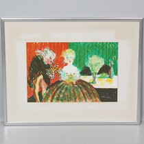 Peter Dahl, färglitografi, 28 x 42 på auktion i Skåne hos Sikö Auktioner