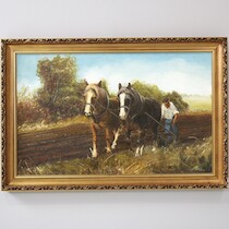 Olja på duk, Oidentifierad konstnär. Signerad Abra 78x49 på auktion i Skåne hos Sikö Auktioner