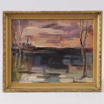 Astri Ekegren-Larsson olja på annå 20x26 på auktion i Skåne hos Sikö Auktioner
