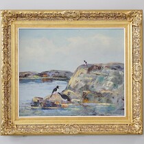 Olja på duk, Oidentifierad konstnär 46x55 på auktion i Skåne hos Sikö Auktioner
