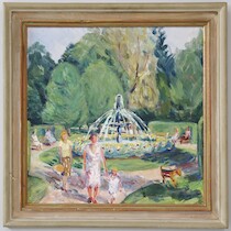 Åke Liljeson olja på pannå 61x61 på auktion i Skåne hos Sikö Auktioner