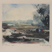 Hugo Carlberg, akvarell, 10,5 x 12 på auktion i Skåne hos Sikö Auktioner