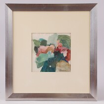 Helene Lindberg Ljungqvist akvarell 17x17 på auktion i Skåne hos Sikö Auktioner