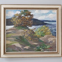Axel Olsson olja på duk 49 X 59 på auktion i Skåne hos Sikö Auktioner