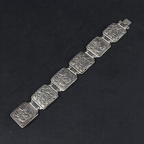 Armband, silver, längd 18 cm, vikt 46 gram på auktion i Skåne hos Sikö Auktioner