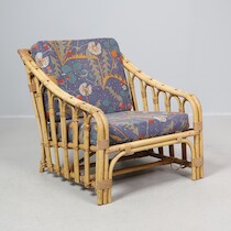 Fåtölj rotting bambu på auktion i Skåne hos Sikö Auktioner