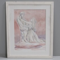 Kathrin Bernekorn, akvarell, 39 X 29 cm på auktion i Skåne hos Sikö Auktioner
