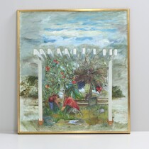 Kerstin Lock Hult, olja på duk, 91 x 82 cm på auktion i Skåne hos Sikö Auktioner