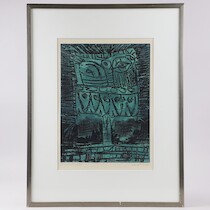 Bertil Lundberg, färgetsning 8/20, 40 x 30 på auktion i Skåne hos Sikö Auktioner