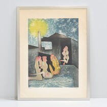 Roberto Matta (1911-2002) färgetsning, 29/100, 64 X 48 cm på auktion i Skåne hos Sikö Auktioner