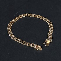 Armband, guld 18 K, längd 19 cm, vikt 12,5 gram på auktion i Skåne hos Sikö Auktioner