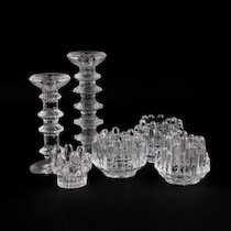 Ljusstakar Iittala + ljuslyktor Göran Wärff mm H=22 och mindre på auktion i Skåne hos Sikö Auktioner