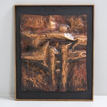 Alexius Huber, relief, koppar, 47 x 57 cm på auktion i Skåne hos Sikö Auktioner