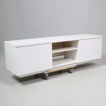 Mediabänk Ikea, vitlack 160x42 H=45 på auktion i Skåne hos Sikö Auktioner