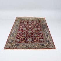 Matta, handknuten, Ghom Iran 165x255 på auktion i Skåne hos Sikö Auktioner