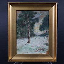 Ebba Orstadius, olja på pannå, 1908, 20 X 14 cm på auktion i Skåne hos Sikö Auktioner