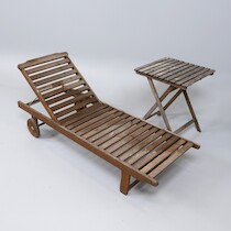 Solsäng och bord, längd 189 cm och mindre på auktion i Skåne hos Sikö Auktioner