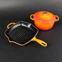 Stekgryta och stekjärn, Le Creuset på auktion i Skåne hos Sikö Auktioner